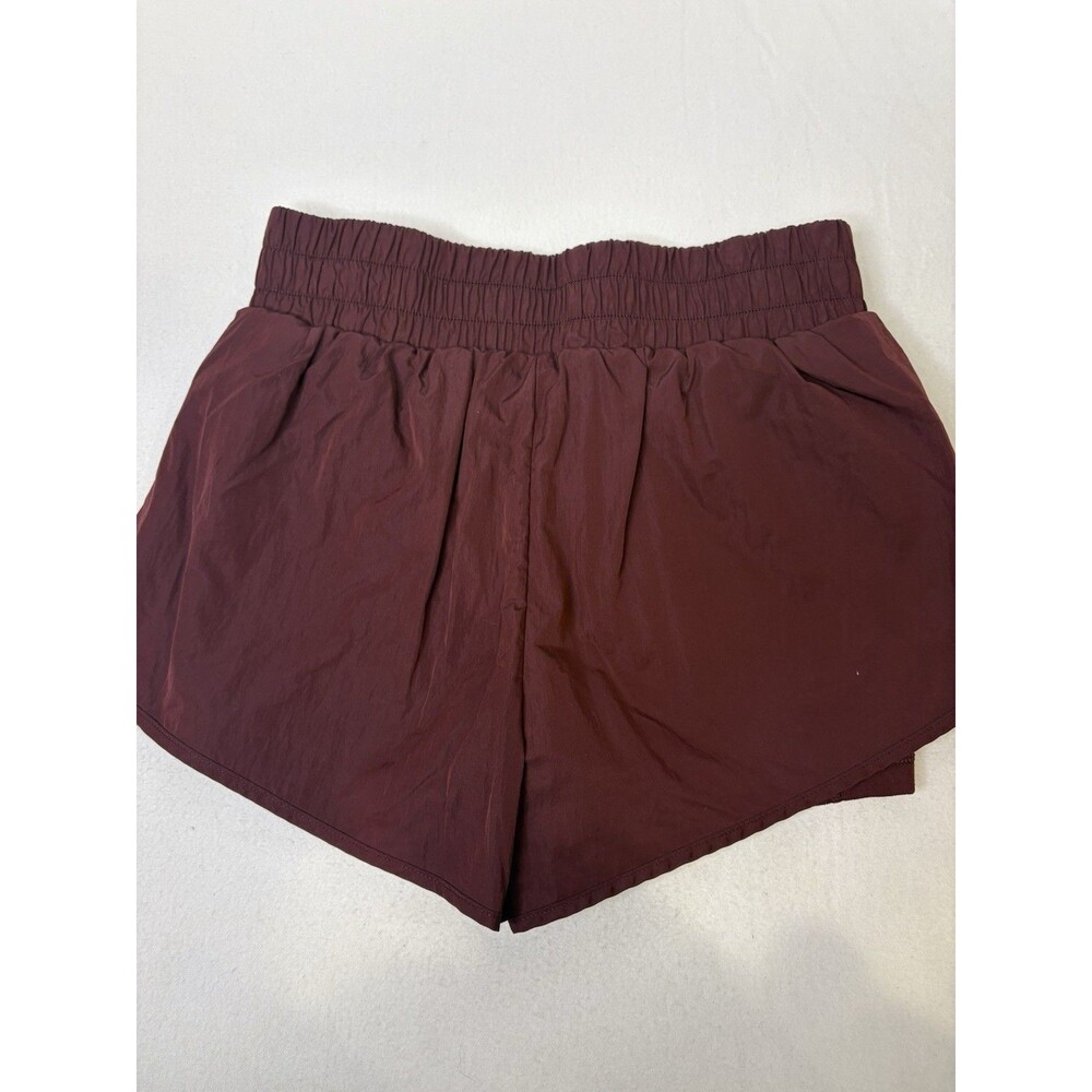 Offline By Aerie The Hugger Burgundy 2 In 1 Athletic Biker Shorts Size Medium - Picture 8 of 8